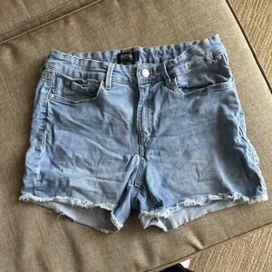 Buffalo David Bitton Hope Shorts Women 31 Mid rise Distressed Denim Bermuda Acid
